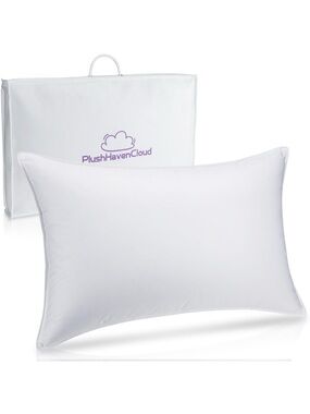 White Plush Pillow - Soft Support for Restful Sleep